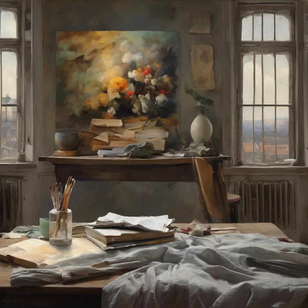 Πίνακας σύγχρονων εικαστικών τεχνών και ψυχολογίας σε καμβά.