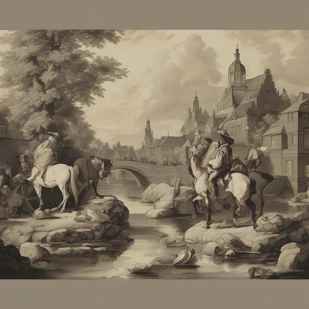 Παλάτι και εκκλησίες με πολιτιστική ατμόσφαιρα στην ιστορική πόλη, τέχνη και ψυχολογία, ζωγραφική σύνδεση.